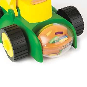 John Deere Electronic Toy Lawn Mower - Lawn Mower Toy with Interactive Sounds and Buttons - Toddler Outdoor Toys - Summer Toys - Ages 2 Years and Up,Green