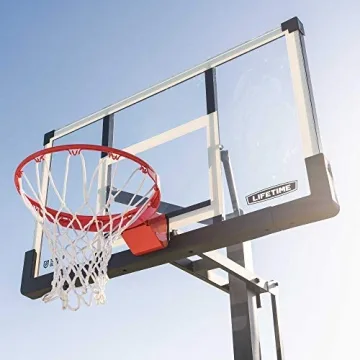 Lifetime Adjustable Portable Basketball Hoop with Glass Backboard