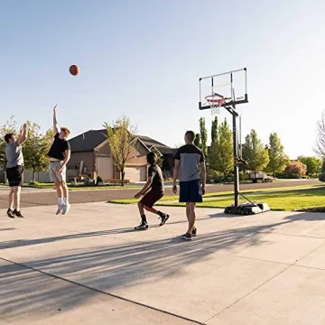 Lifetime Adjustable Portable Basketball Hoop with Glass Backboard