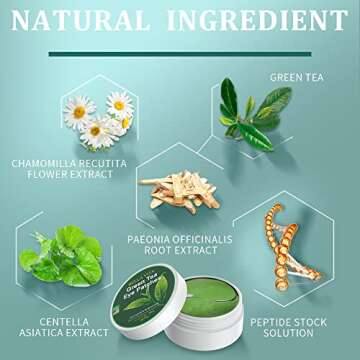 BELLA VITA Under Eye Patches, Green Tea Under Collagen Eye Masks for Dark Circles Puffiness Eye Bag ...