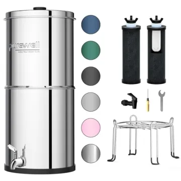 Purewell 3-Stage 0.01μm Ultra-Filtration Gravity Water Filter System for Clean Water