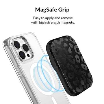 VELVET CAVIAR Battery Pack Compatible with MagSafe - Magnetic Portable Power Bank with USB-C Cable - Slim Pod Charger for iPhone 12 13 14 15 - Fast Charging 5000 mAh - Black Leopard