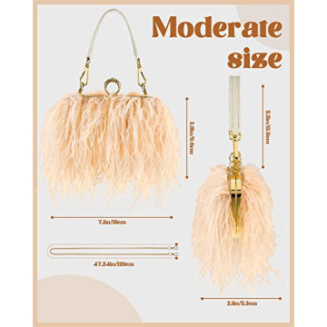 Elegant Tessco Ostrich Feather Tote Bag for Special Events