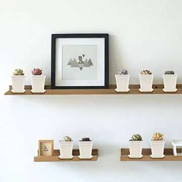 foxany 30 Pcs 3" Nursery Pot, Thick Plastic Square Flower Planting Pots, Plant Seedling Pots, 30 Seed Starting Pots with 30 Saucers - White