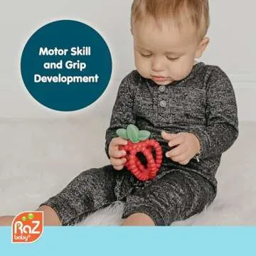RaZbaby Silicone Infant & Baby Teething Toy - RaZberry Bites Relief Teether