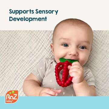 RaZbaby RaZberry Bites Teething Toy for 3M+ Babies