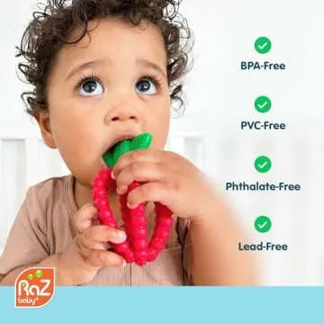 RaZbaby RaZberry Bites Teething Toy for 3M+ Babies
