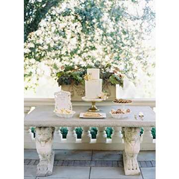 Le'raze 2 Piece Gold-leaf (twig) Cake Server Set. 1 Cake Knife and 1 Cake Server. Leaf Design 2 Tone Made of Stainless Steel and Brass. Ideal for Weddings, parties, Elegant Events