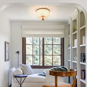 VILUXY Bohemia Wood Beaded Chandelier for Stylish Spaces