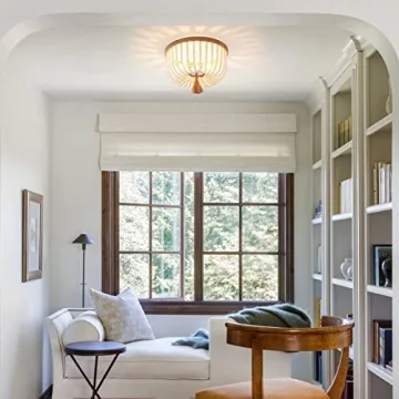 VILUXY Bohemia Wood Beaded Chandelier for Stylish Spaces