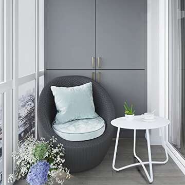 CaiFang Weather-Resistant Patio Side Table for Garden