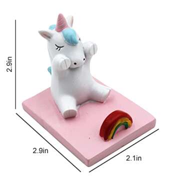 Amamcy Cute Unicorn Cellphone Holder Stand Animal Smartphone Desk Holder for All Mobile Phones Cute ...