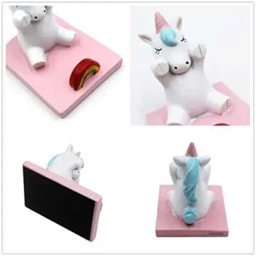 Amamcy Cute Unicorn Cellphone Holder Stand Animal Smartphone Desk Holder for All Mobile Phones Cute Phone Stand Desk Ornament