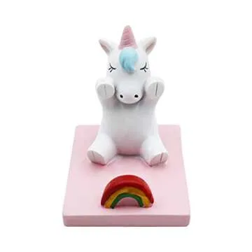 Amamcy Cute Unicorn Cellphone Holder Stand Animal Smartphone Desk Holder for All Mobile Phones Cute Phone Stand Desk Ornament