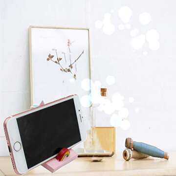 Amamcy Cute Unicorn Cellphone Holder Stand Animal Smartphone Desk Holder for All Mobile Phones Cute Phone Stand Desk Ornament