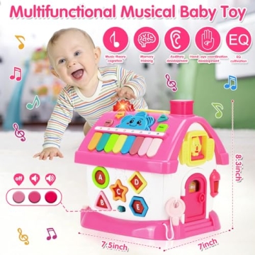 Montessori Musical Toddler Toys Age 1-2 - 8-in-1 Fun