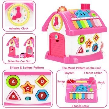 Montessori Musical Toddler Toys Age 1-2 - 8-in-1 Fun