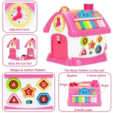 Montessori Musical Toddler Toys Age 1-2 - 8-in-1 Fun