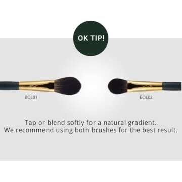 [SOO ADOR] okhee Cheek Brush BOL01 - Professional Blush Brush for Soft, Natural Application | Designed by K-Pop Makeup Artist Seo Ok | Makeup brush - Blush Brush K-Beauty