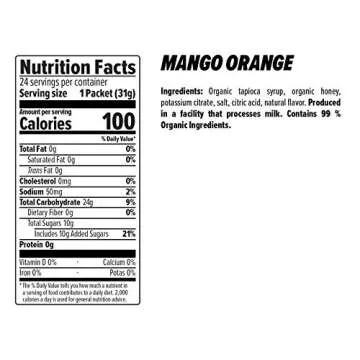 Honey Stinger Organic Energy Gel Mango Orange Pack of 24