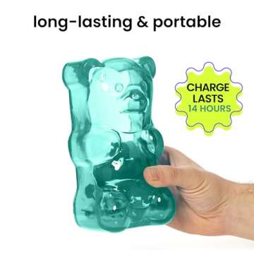Squeezable Gummy Bear Night Light - Fun Rechargeable Lamp
