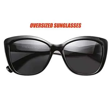 FEISEDY Polarized Vintage Sunglasses American Womens Square Jackie O Cat Eye Sunglasses B2451