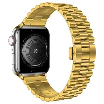 baozai Solid Stainless Steel Apple Watch Band - Custom Fit for Large Wrists