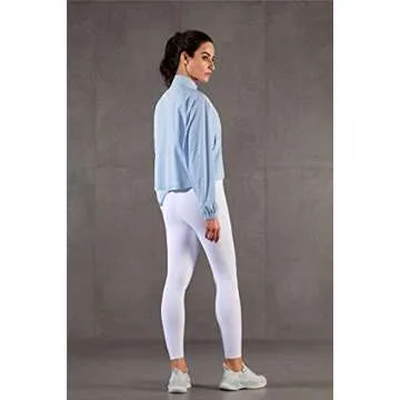 Altiland Women's Athletic Zip Up Cropped Jacket - Airy Blue