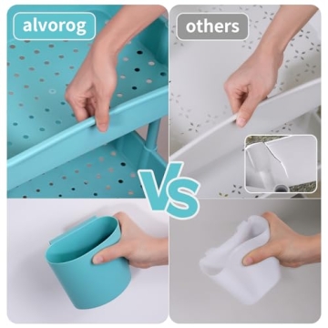 ALVOROG 3-Tier Rolling Utility Cart for Home Organization