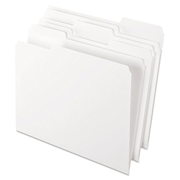 Pendaflex Two-Tone Color File Folders - 100 Pack, Letter Size, Sturdy & Bright White
