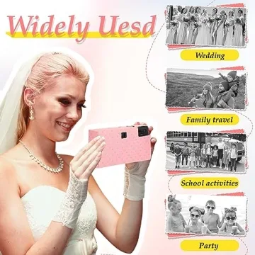 6 Pack Disposable Camera Bulk for Wedding, 35mm Single Use Camera with Flash Disposable Cameras One Time Camera Black and White Film for Gathering Wedding Anniversary Travel Camp Party Supply