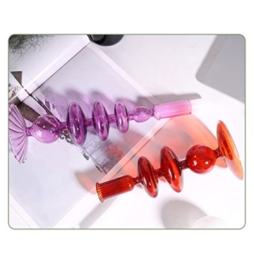 Elegant Red Glass Candlestick Holder for Home Decor