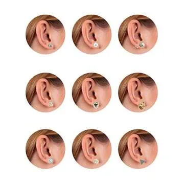 BBTO Stud Earrings Set - 24 Stylish Pairs for Everyone