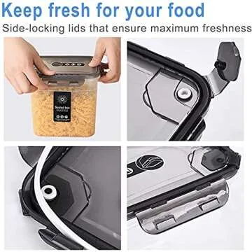 TINGFENG Airtight Cereal Storage Containers Set - 6 Pack