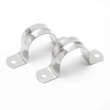 Bonsicoky 30Pcs M40 Rigid Pipe Strap, 1-1/2 Inch Stainless Steel 2 Holes Cable U Bracket Pipe Clamp for Fixing Pipe or Cable, 0.71" Width