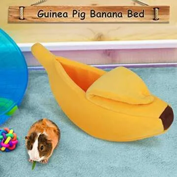 Cozy Banana Bed for Small Pets - Perfect Hideout