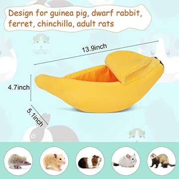 Cozy Banana Bed for Small Pets - Perfect Hideout