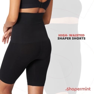 SHAPERMINT High Waisted Body Shaper Shorts for Tummy Control