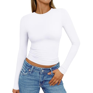 Versatile AUTOMET Women's Long Sleeve Crop Top - Perfect for Any Occasion
