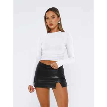 Versatile AUTOMET Women's Long Sleeve Crop Top - Perfect for Any Occasion