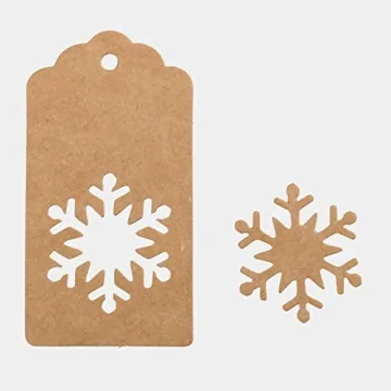150pcs Christmas Snowflake Gift Tags for Holiday Gifting