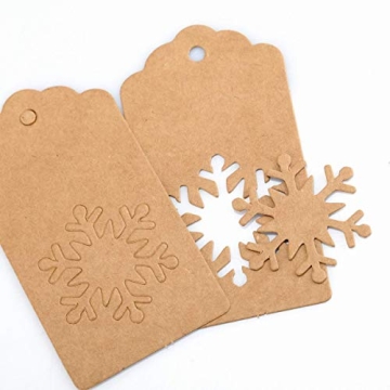 150pcs Christmas Snowflake Gift Tags for Holiday Gifting