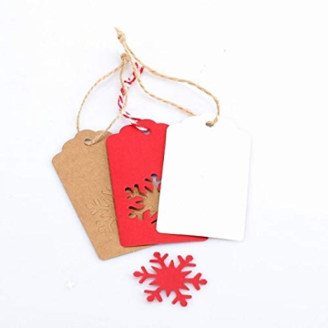 150pcs Christmas Snowflake Gift Tags for Holiday Gifting