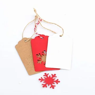 150pcs Christmas Snowflake Gift Tags for Holiday Gifting