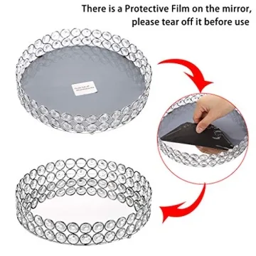 Hipiwe Crystal Makeup Tray for Elegant Home Decor