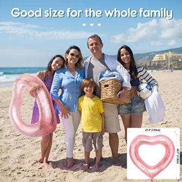 47" Heart Pool Float for Couples & Fun Summer Days