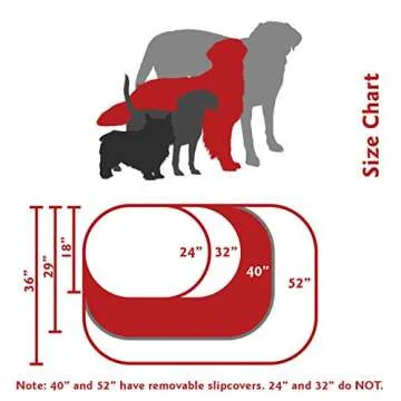 Majestic Pet 40 Inch Suede Dog Bed with Washable Cover