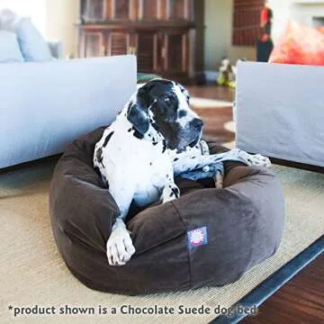 Majestic Pet 40 Inch Suede Dog Bed with Washable Cover