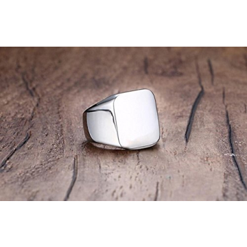 Enhong Men's Durable Stainless Steel Signet Ring