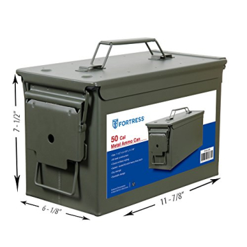 Fortress 50 Caliber Metal Ammo Can - Heavy Duty Storage